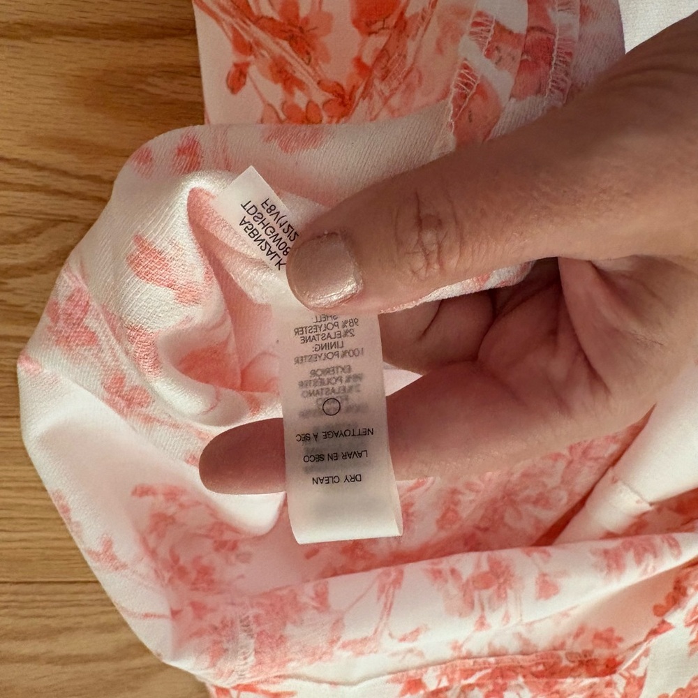 NWT Tommy Hilfiger White and Peach Floral Midi Dress Size 10 - Picture 5 of 5